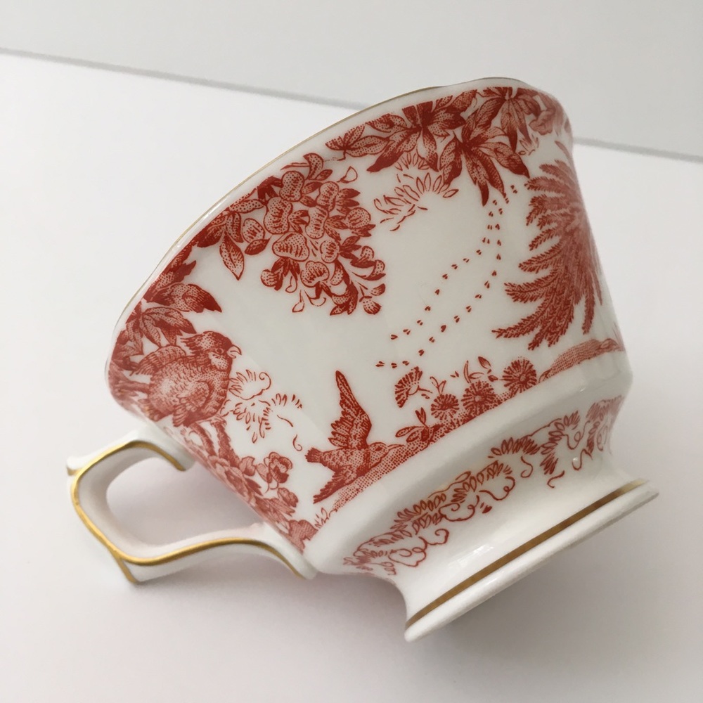 SOLD Crown Derby Red Aves Tea Coffee Cup - Picture 6 of 7